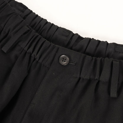 24SS ウールギャバ クロップド イージー パンツ (GABARDINE U-GATHER CROPPED PANTS)