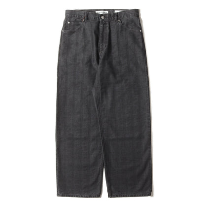25AW ヴァストカット ヘリンボーン デニム パンツ (Vast Cut Black Coated Herringbone)