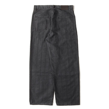 25AW ヴァストカット ヘリンボーン デニム パンツ (Vast Cut Black Coated Herringbone)