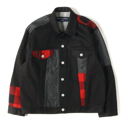 23AW 異素材 切替 ミックス パッチワーク トラッカー ジャケット