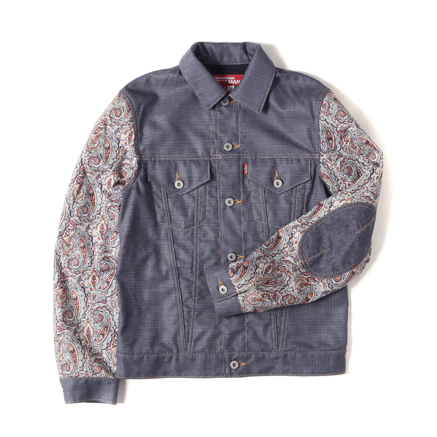 × Levi's ジオメトリック ペイズリー 異素材 切替 トラッカー ジャケット