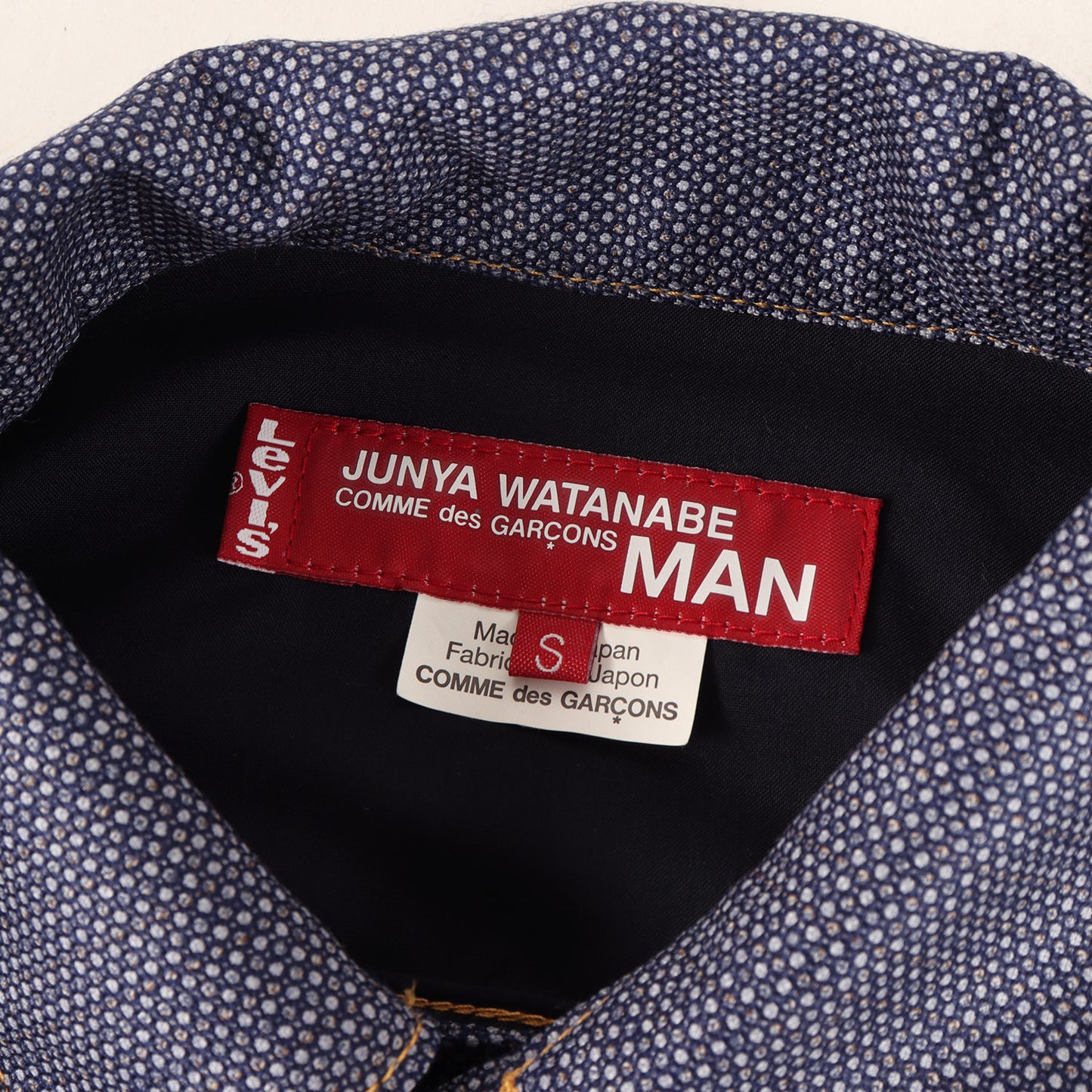 × Levi's ジオメトリック ペイズリー 異素材 切替 トラッカー ジャケット