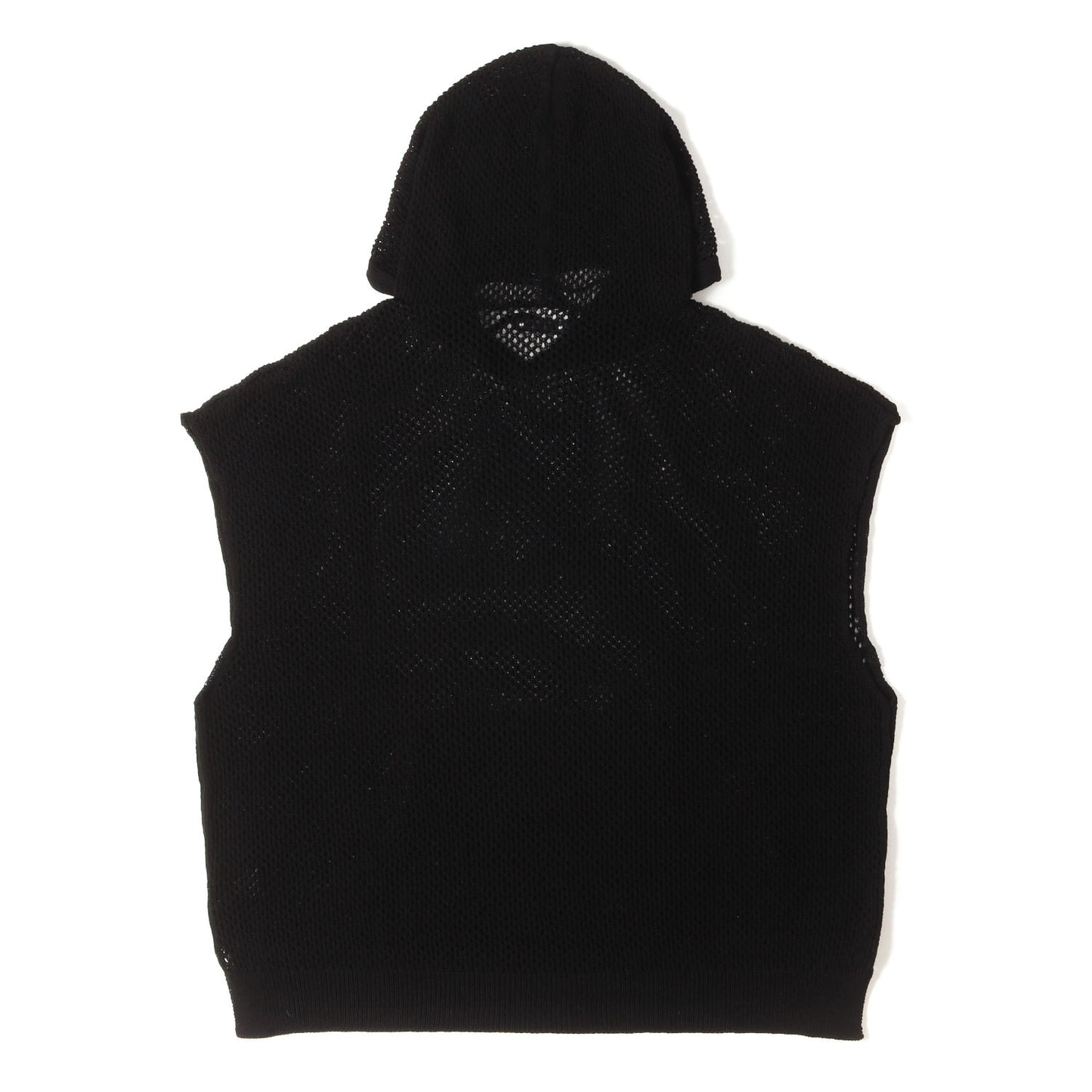 24SS メッシュニット スリーブレス パーカー (Heavy Mesh Knit Nosleeve Big Hoodie)