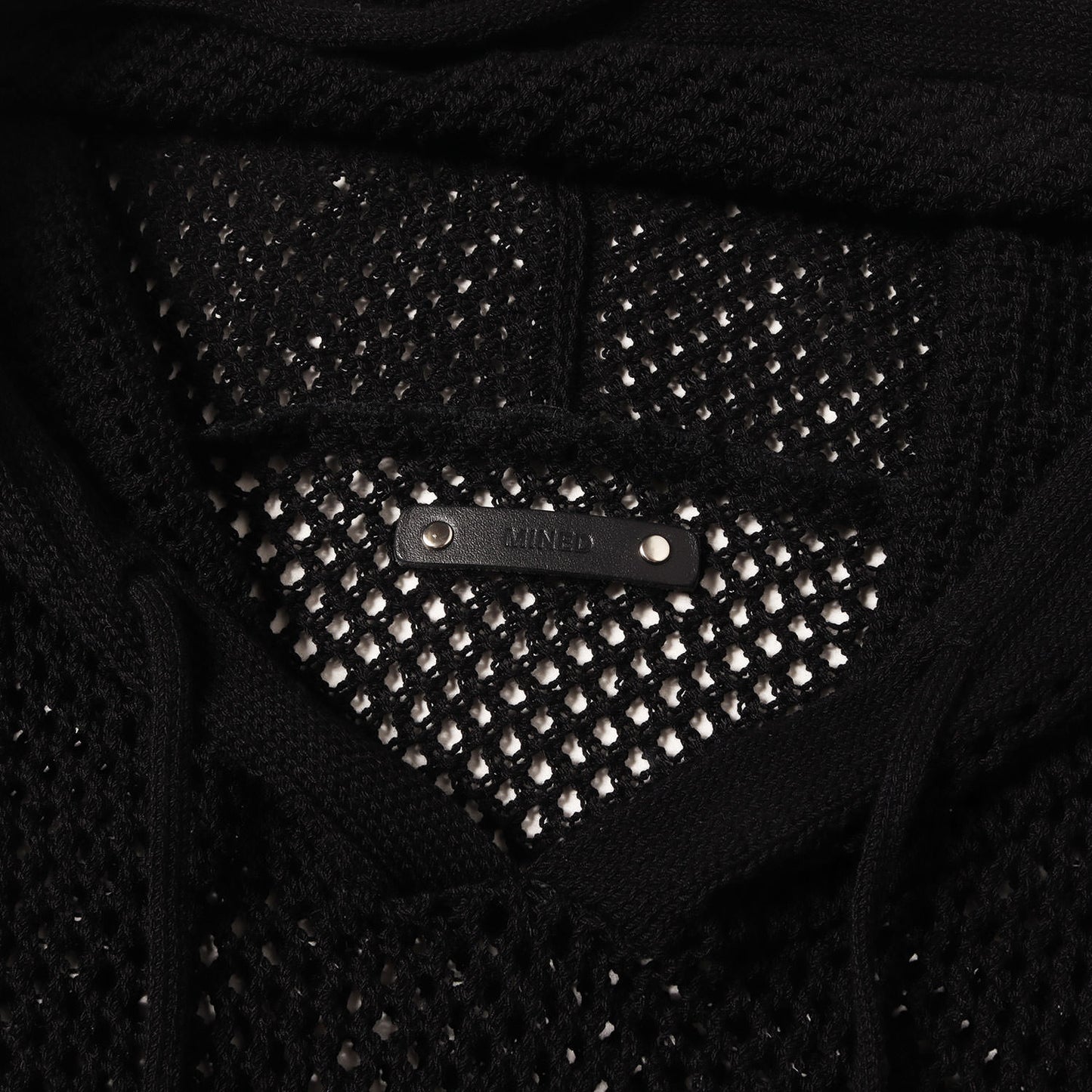 24SS メッシュニット スリーブレス パーカー (Heavy Mesh Knit Nosleeve Big Hoodie)