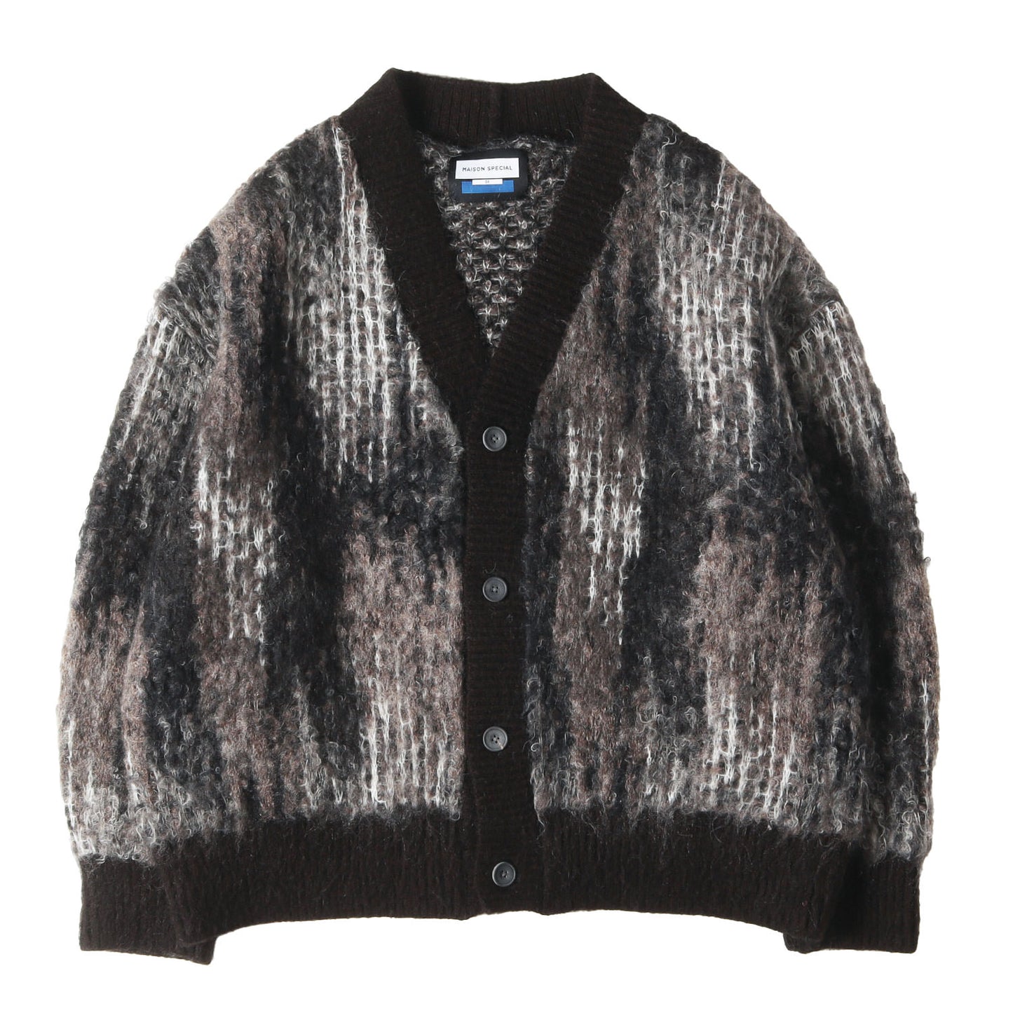 23AW モヘア ニット カーディガン (Multi Color Brushed Prime-Over V-Neck Knit Cardigan)