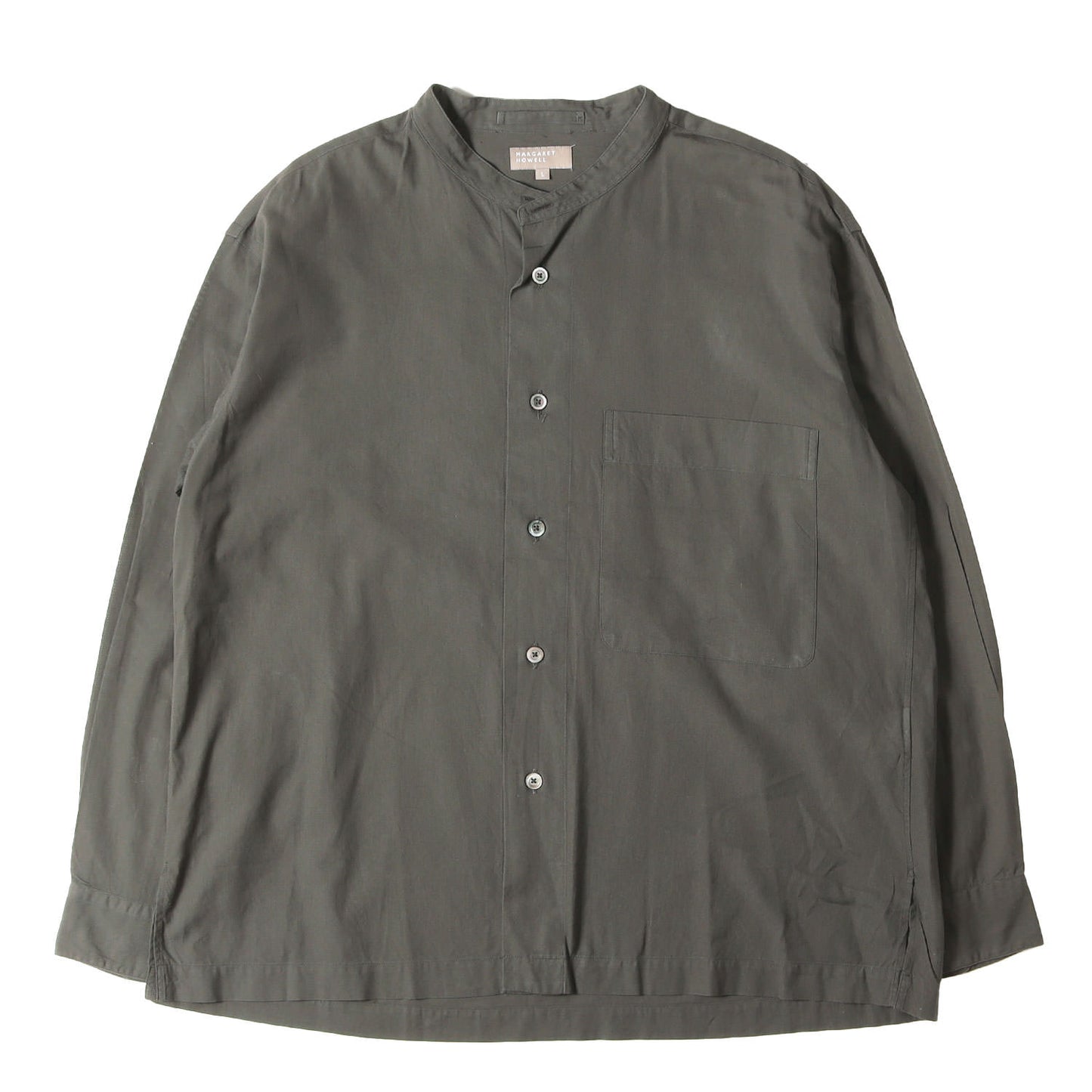 21AW スタンドカラー コットンボイル シャツ
