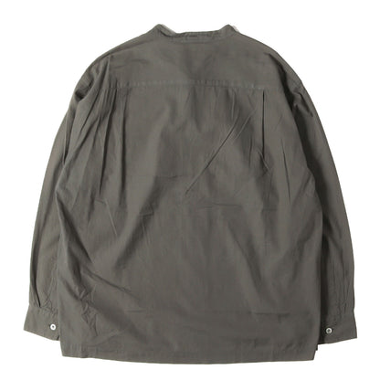 21AW スタンドカラー コットンボイル シャツ