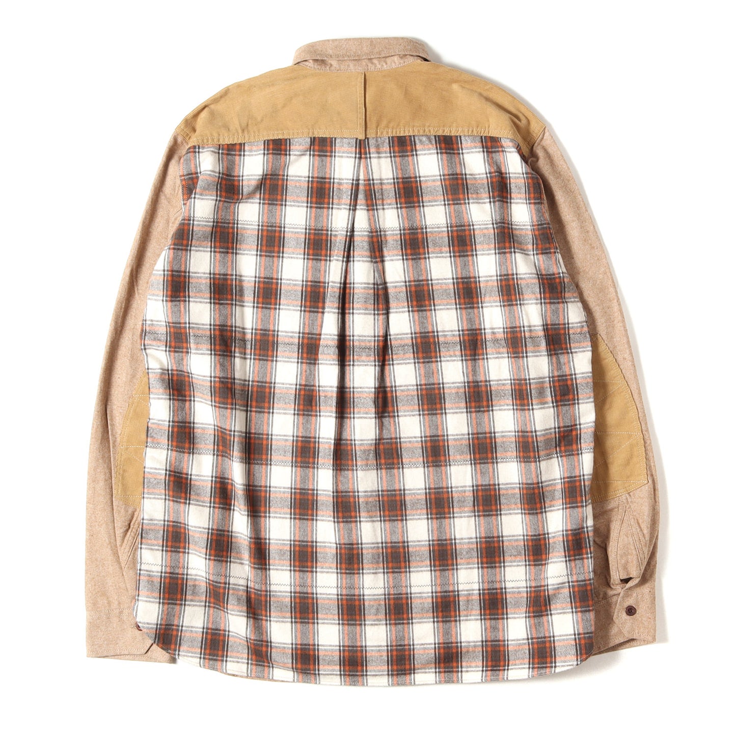 25AW 異素材 切替 ドッキング シャツ