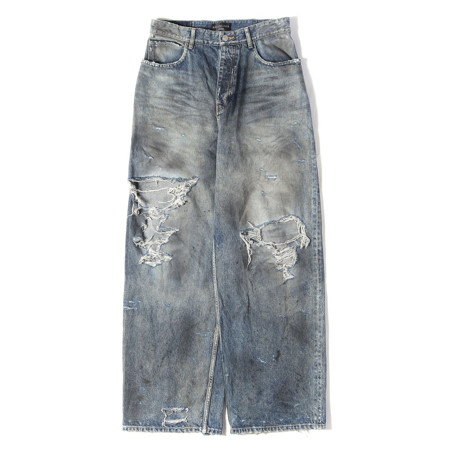 23SS デストロイ加工 バギー デニムパンツ (Distressed Baggy Denim Pants)