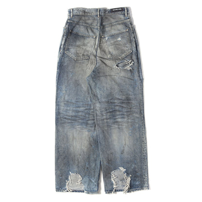 23SS デストロイ加工 バギー デニムパンツ (Distressed Baggy Denim Pants)