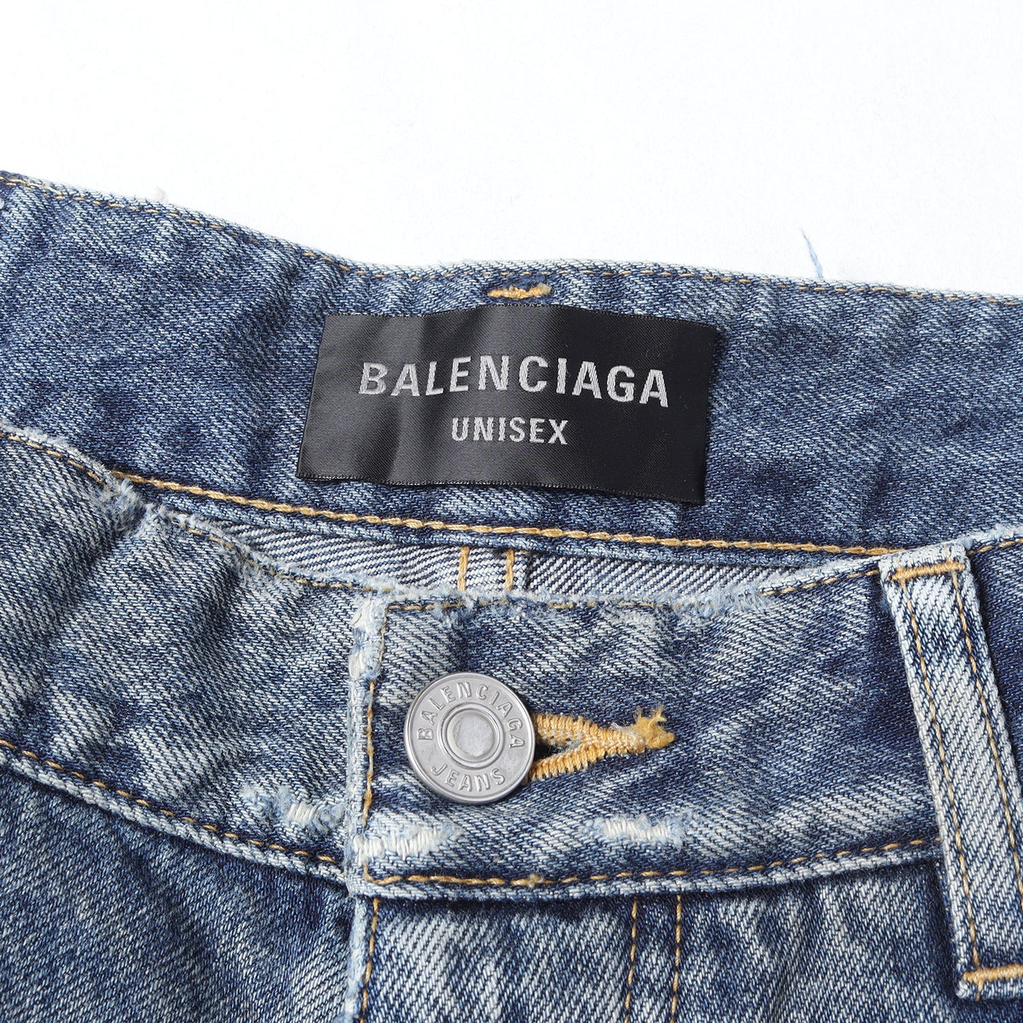 23SS デストロイ加工 バギー デニムパンツ (Distressed Baggy Denim Pants)