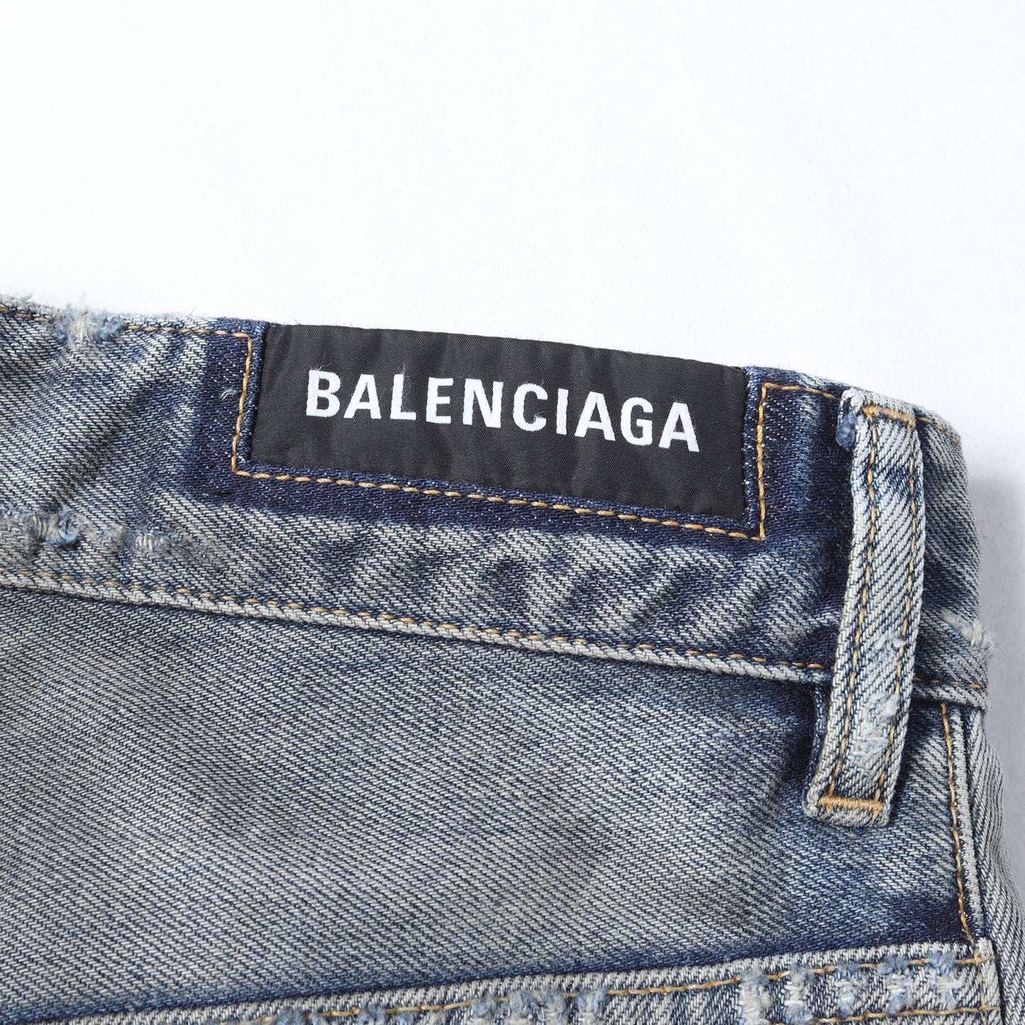 23SS デストロイ加工 バギー デニムパンツ (Distressed Baggy Denim Pants)