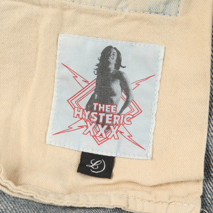 00s ダメージ加工 カモメステッチ スタッズ シリコンパッチ ストレート デニム パンツ / THE HYSTERIC XXX