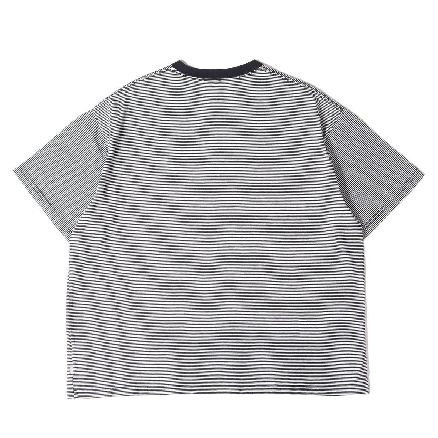 24SS ワンポイント ロゴ 刺繍 ボーダー Tシャツ (Narrow Striped T-Shirt FR0401-M3003)