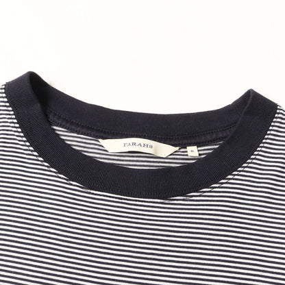 24SS ワンポイント ロゴ 刺繍 ボーダー Tシャツ (Narrow Striped T-Shirt FR0401-M3003)