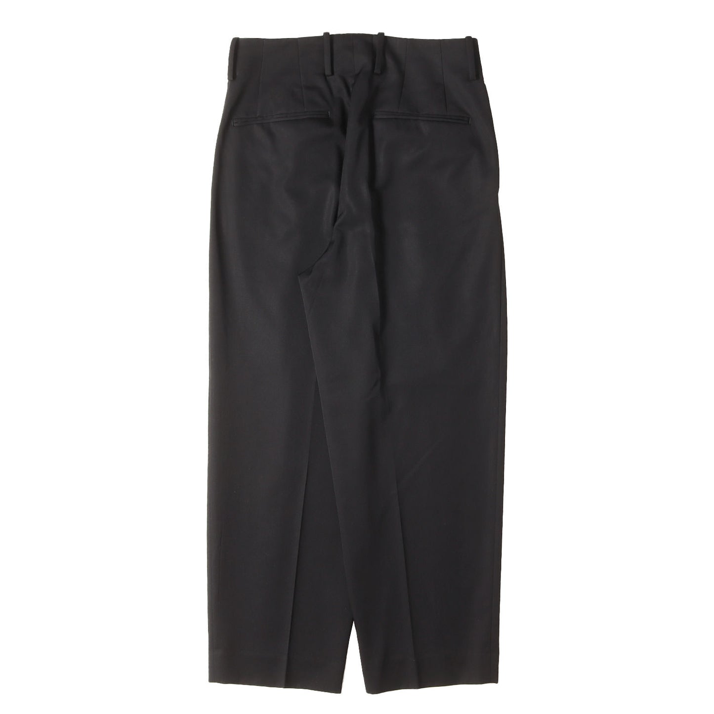 23AW ツータック ベルトレス トラウザー スラックス パンツ (BELTLESS WIDE TROUSERS 2/90 SUPER 120's WOOL)