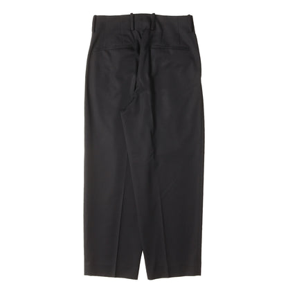 23AW ツータック ベルトレス トラウザー スラックス パンツ (BELTLESS WIDE TROUSERS 2/90 SUPER 120's WOOL)