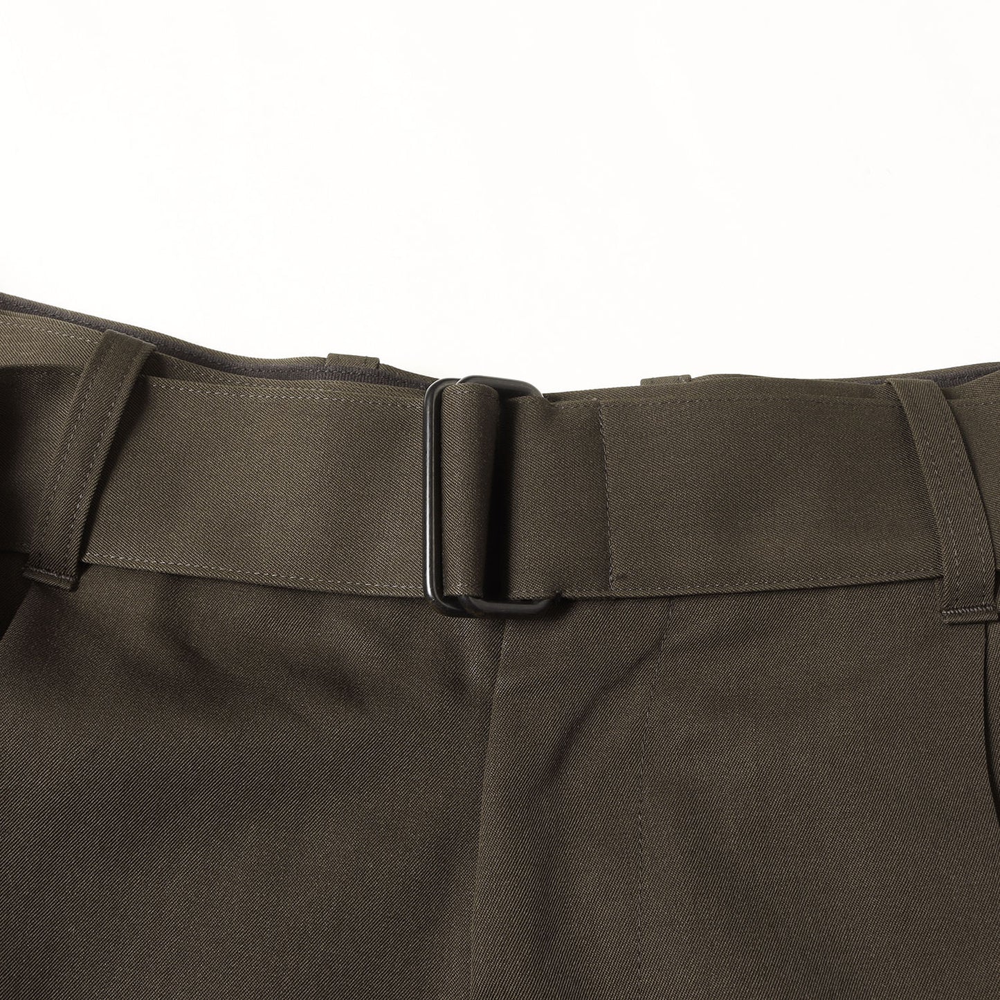 22AW ベルテッド ワイドストレート トラウザー スラックス パンツ (BELTED WIDE STRAIGHT TROUSERS 2/90super120's)