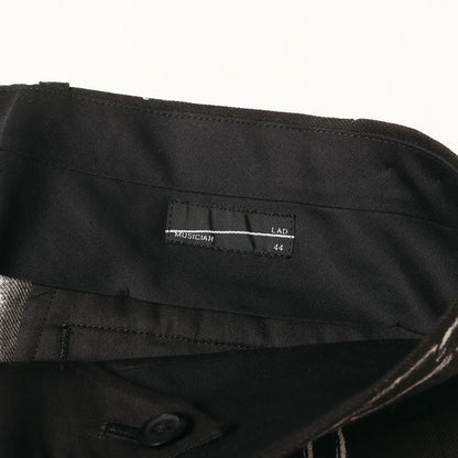 ツータック 手錠柄 トラウザー スラックス パンツ (CHAIN AND HANDCUFF 2TUCK SLIM PANTS)