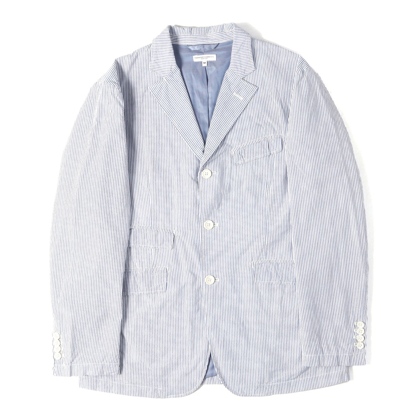ストライプ シアサッカー 3B テーラード ジャケット (Andover Jacket)