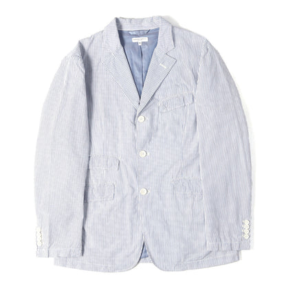 ストライプ シアサッカー 3B テーラード ジャケット (Andover Jacket)