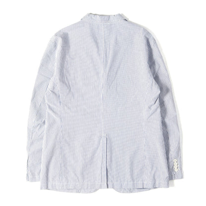 ストライプ シアサッカー 3B テーラード ジャケット (Andover Jacket)