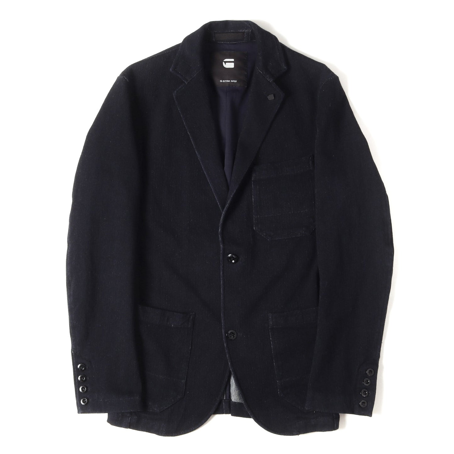 インディゴ染め ヘリンボーン 2B ブレザー ジャケット (BLAKE BLAZER)
