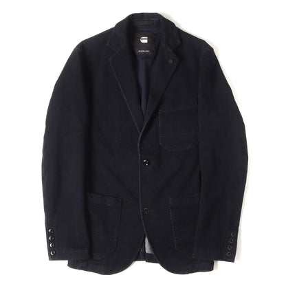 インディゴ染め ヘリンボーン 2B ブレザー ジャケット (BLAKE BLAZER)