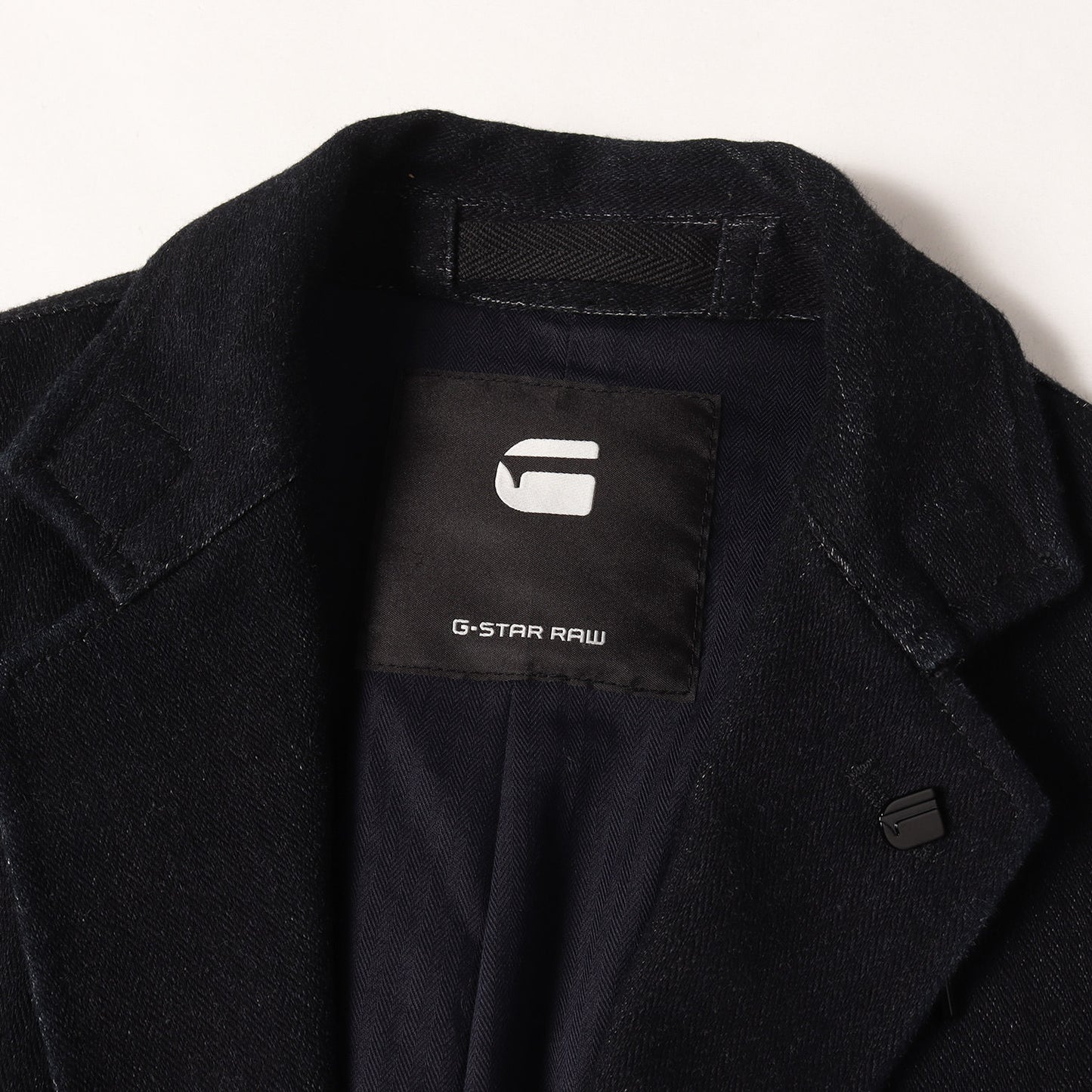 インディゴ染め ヘリンボーン 2B ブレザー ジャケット (BLAKE BLAZER)