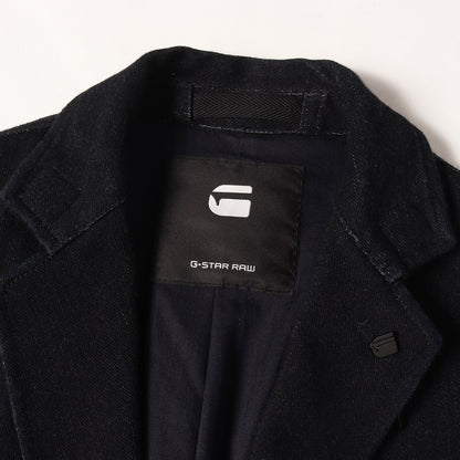 インディゴ染め ヘリンボーン 2B ブレザー ジャケット (BLAKE BLAZER)