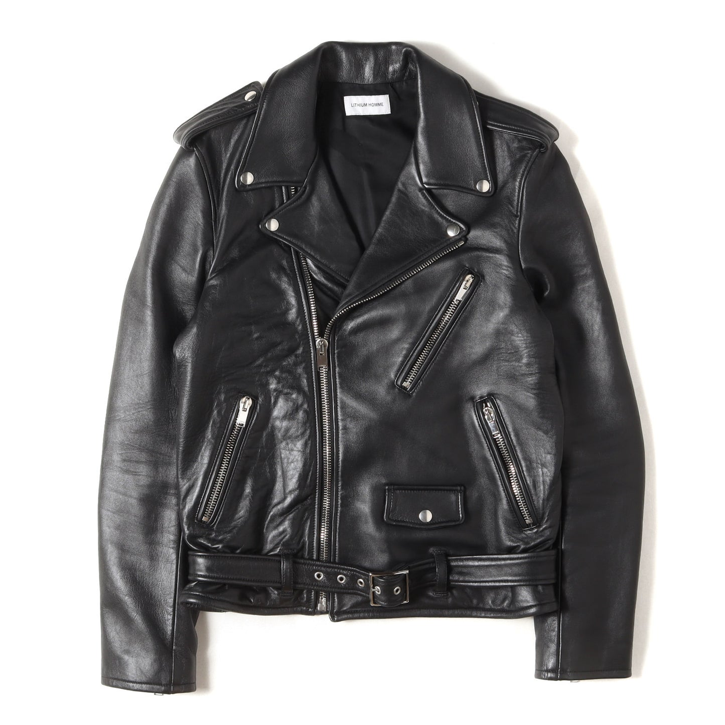 ラムレザー ダブルブレスト ライダースジャケット (LAMB LEATHER W-RIDERS JACKET)