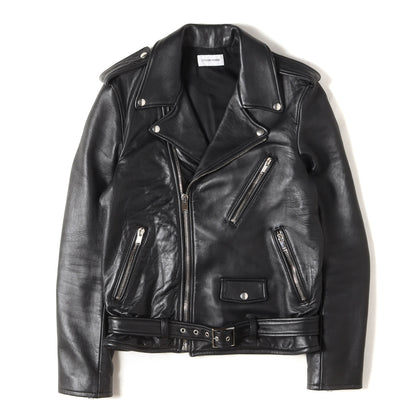 ラムレザー ダブルブレスト ライダースジャケット (LAMB LEATHER W-RIDERS JACKET)
