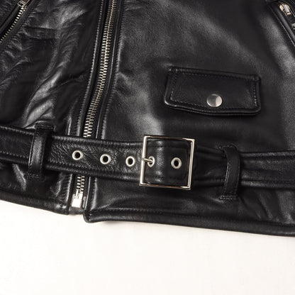 ラムレザー ダブルブレスト ライダースジャケット (LAMB LEATHER W-RIDERS JACKET)