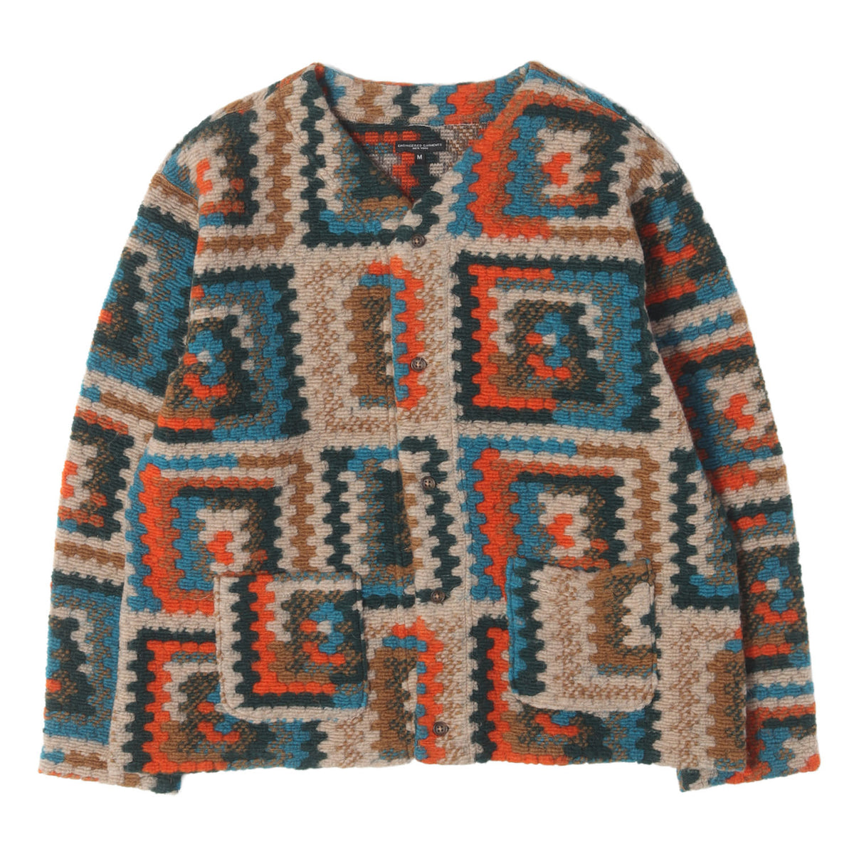 23AW クロシェニット Vネック カーディガン (KNIT CARDIGAN CROCHET KNIT)