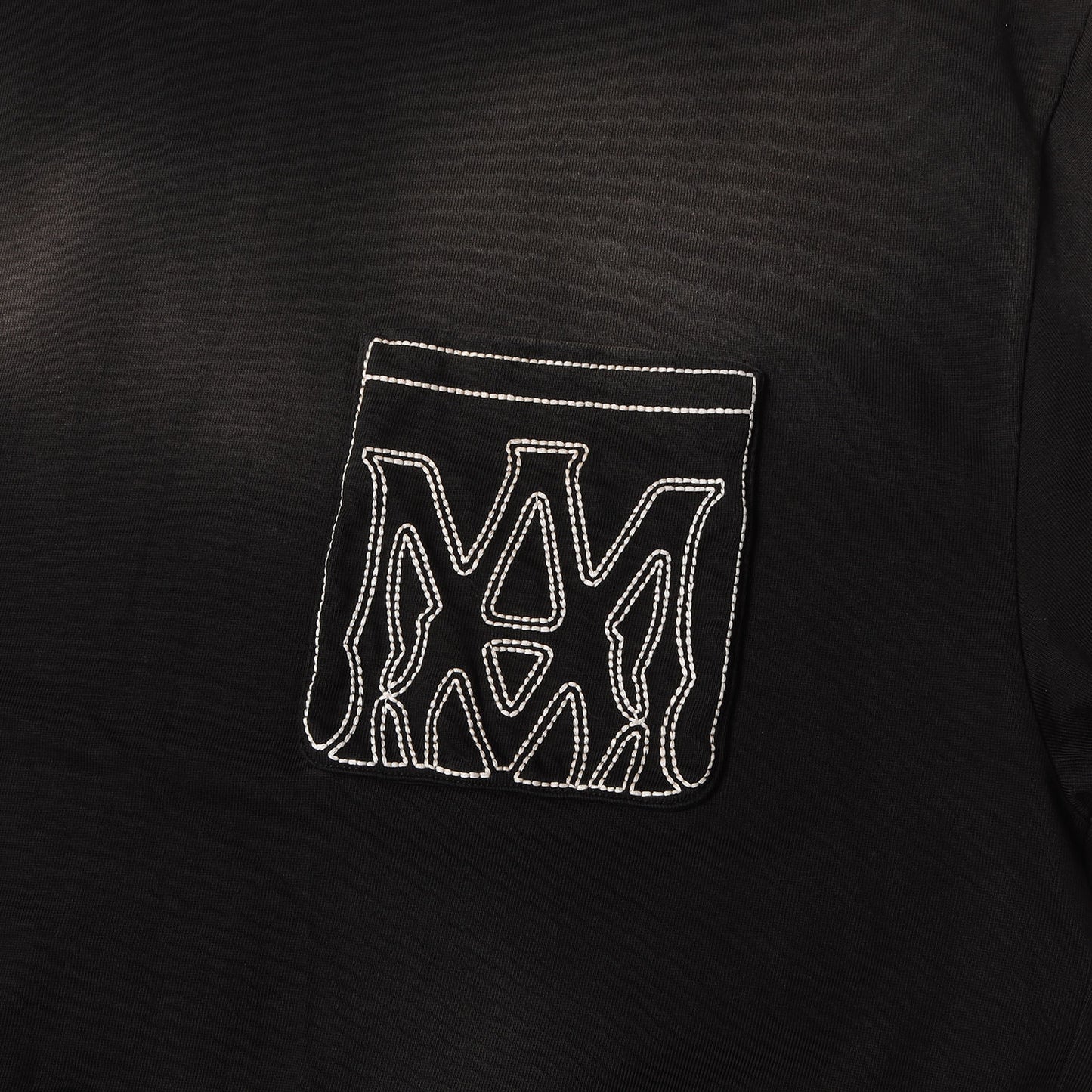 25SS フェード加工 ロゴ刺繍 ポケット Tシャツ (MA Outline Pocket T-shirt)