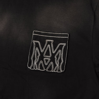 25SS フェード加工 ロゴ刺繍 ポケット Tシャツ (MA Outline Pocket T-shirt)