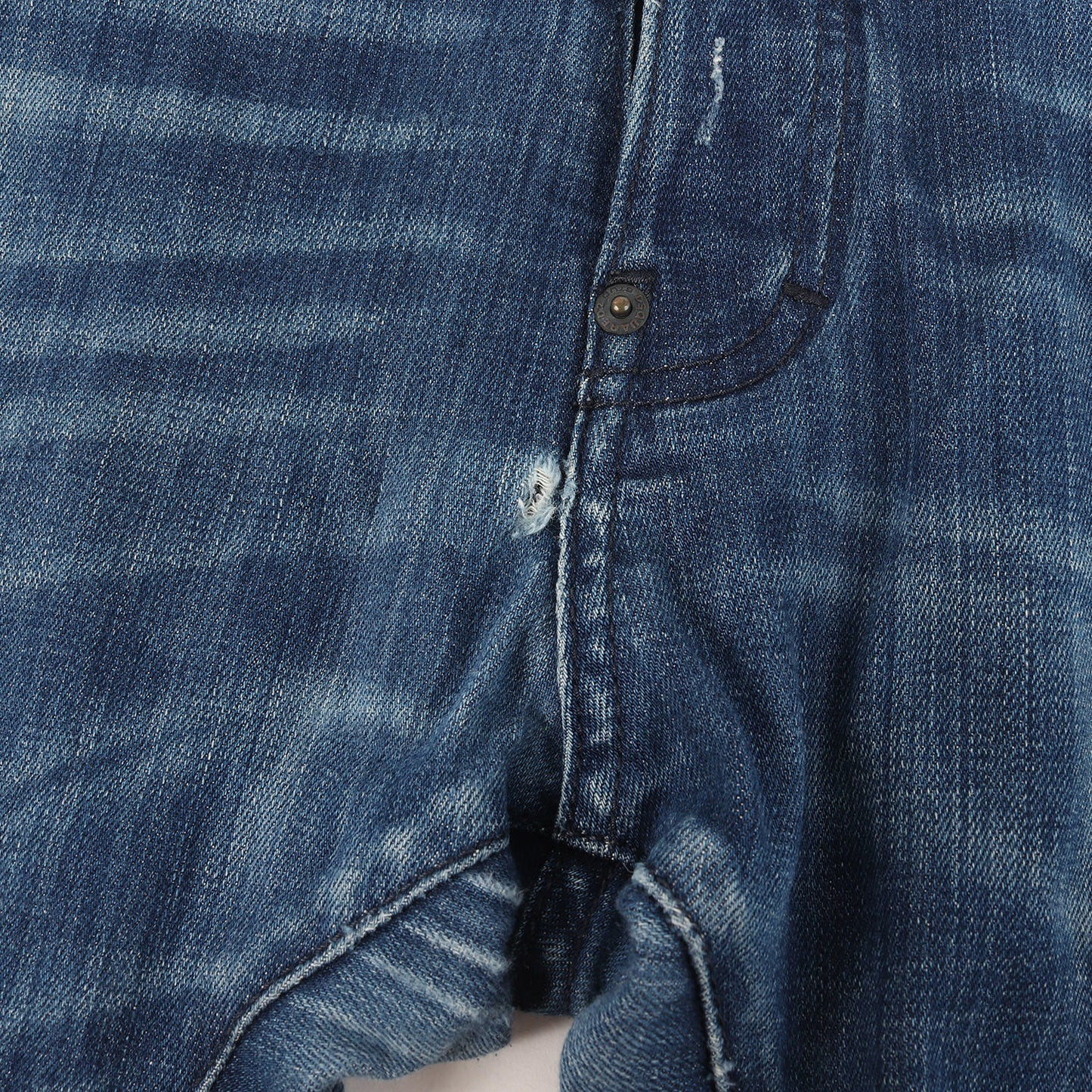 ダメージ加工 デニム スキニーパンツ (Rider jean)