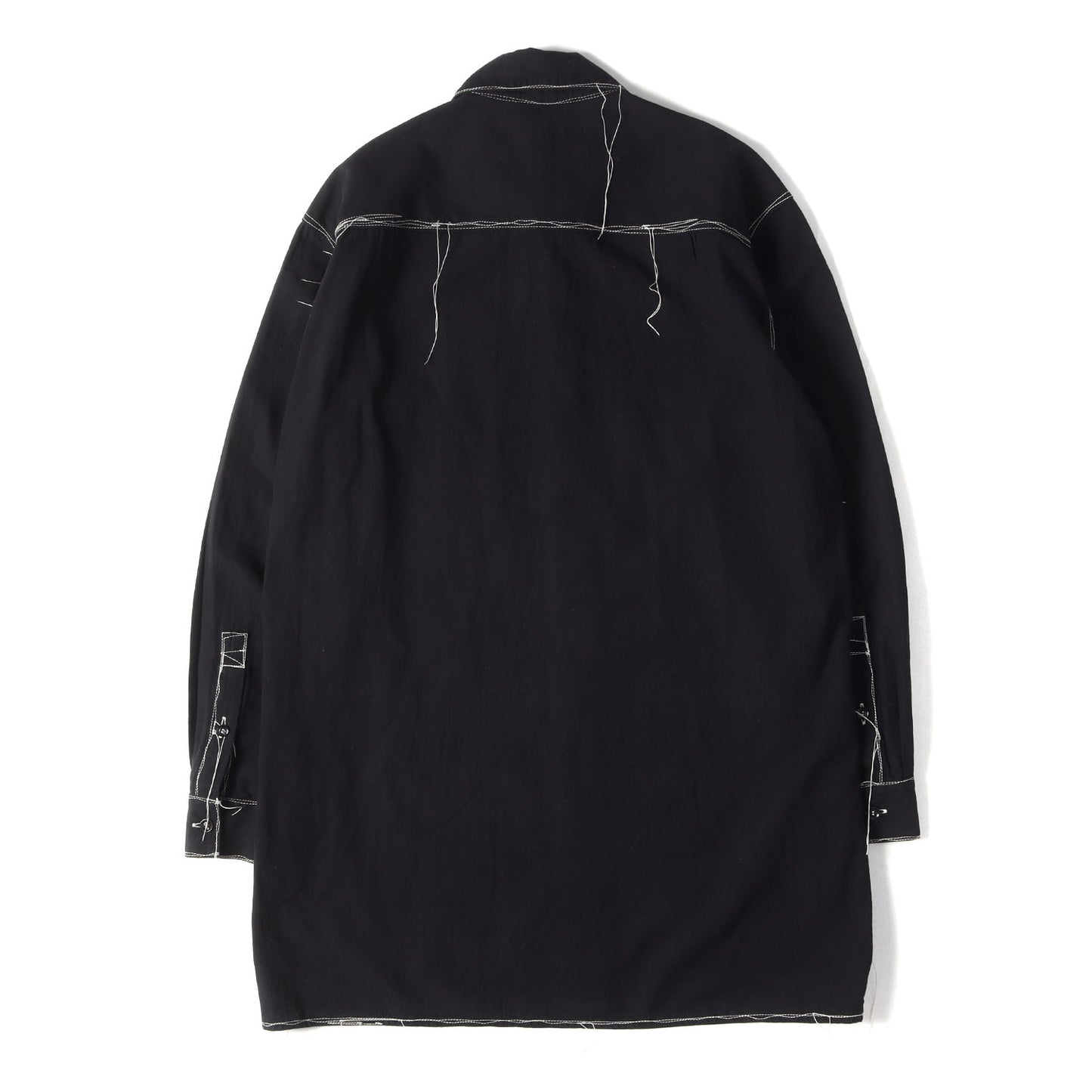 22SS キャンバス ワーク ロングシャツ (LINEN COTTON CANVAS RANDOM CHECK DYE WORK SHIRT) / Y's