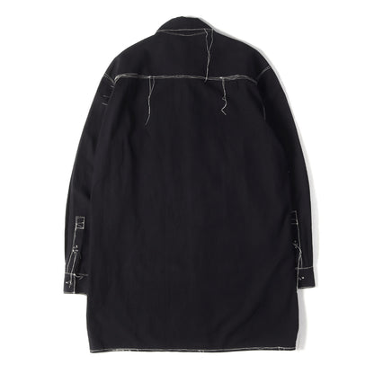 22SS キャンバス ワーク ロングシャツ (LINEN COTTON CANVAS RANDOM CHECK DYE WORK SHIRT) / Y's