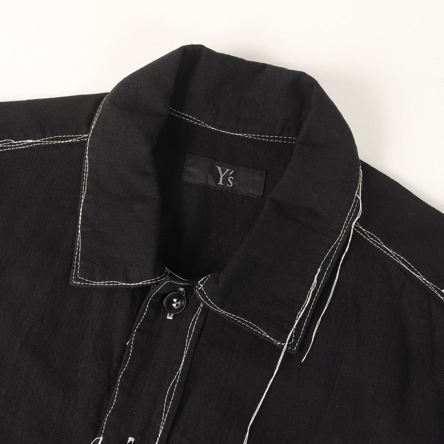 22SS キャンバス ワーク ロングシャツ (LINEN COTTON CANVAS RANDOM CHECK DYE WORK SHIRT) / Y's