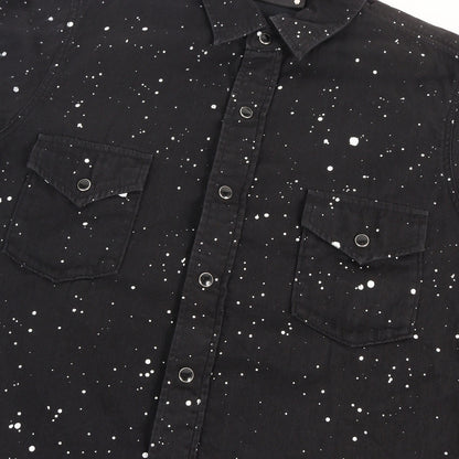 ペイント加工 デニム ウエスタン シャツ (Paint Denim Western Shirt)