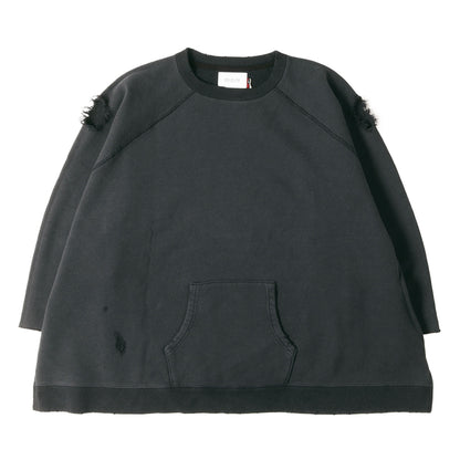 22SS ダメージ加工 スウェット トレーナー (DAMAGED CREW SWEAT)