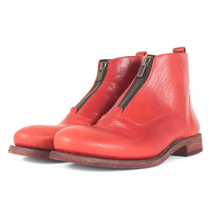 フロントジップ レザー ブーツ (frontzip boots)