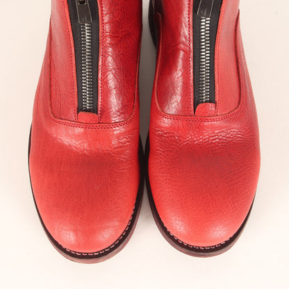 フロントジップ レザー ブーツ (frontzip boots)