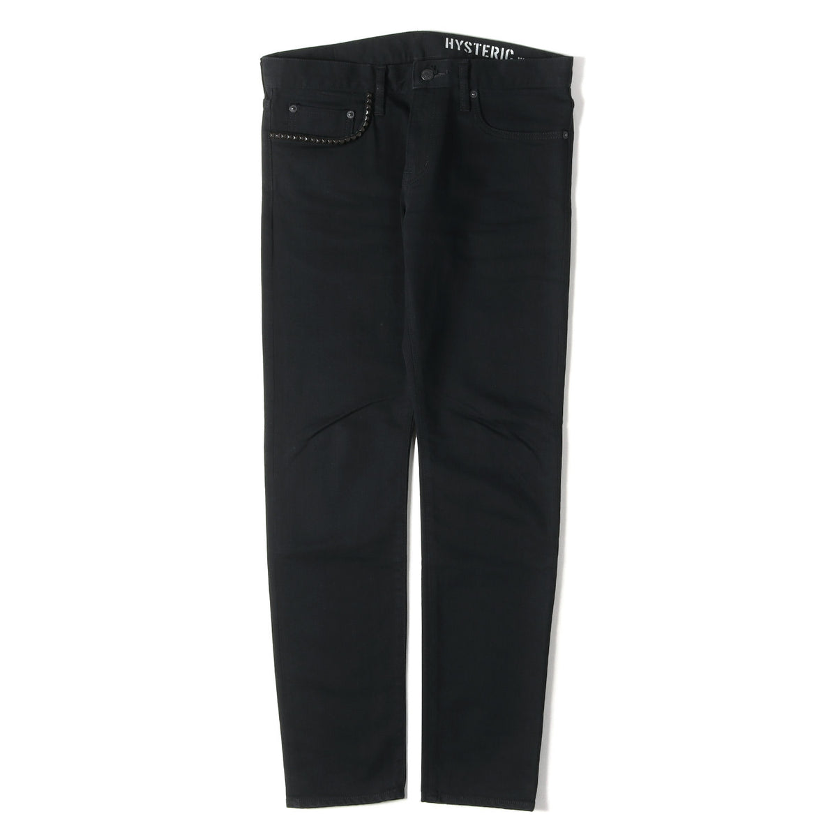 25SS ブラックデニムスリムパンツ