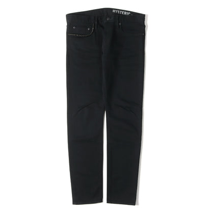 25SS ブラックデニムスリムパンツ