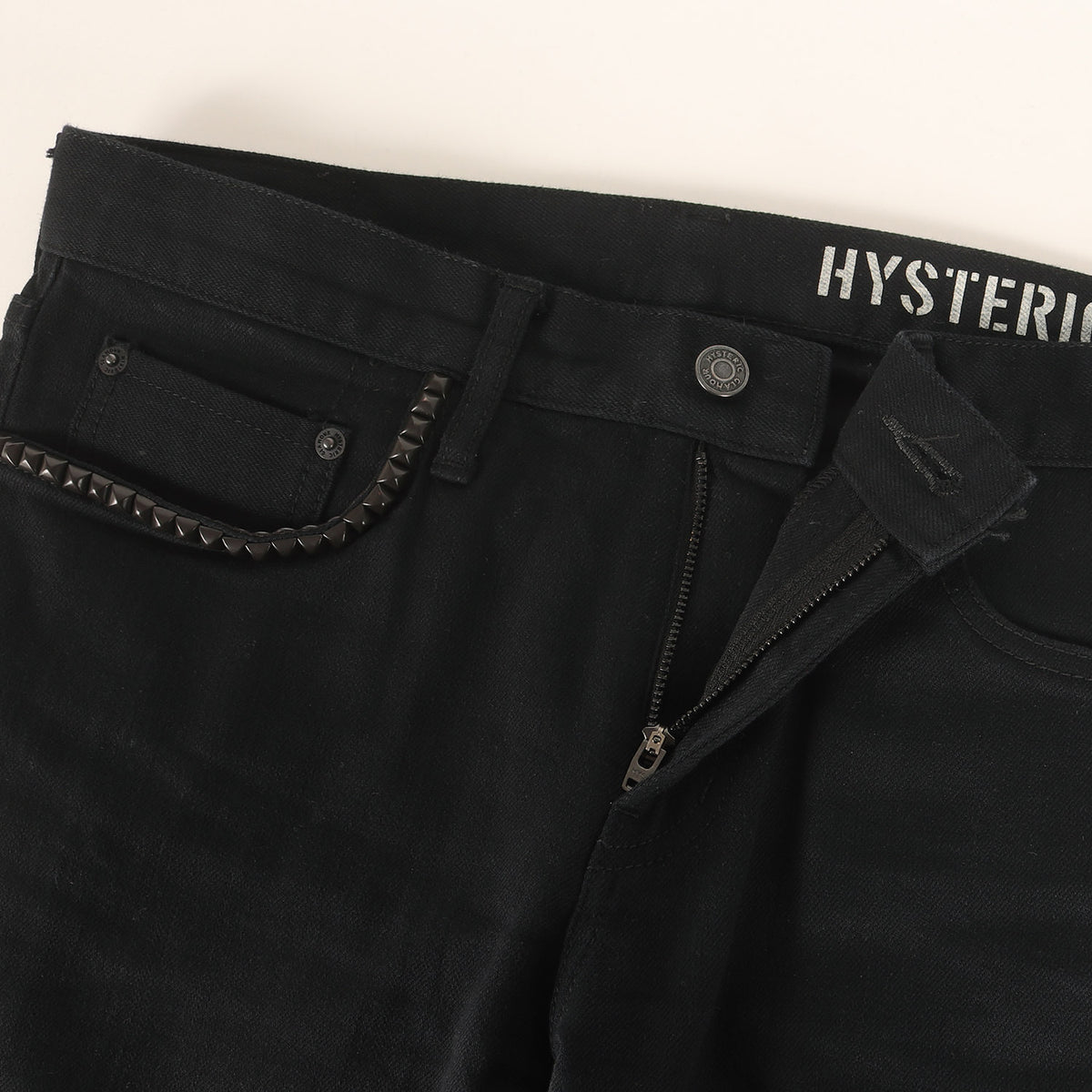 25SS ブラックデニムスリムパンツ