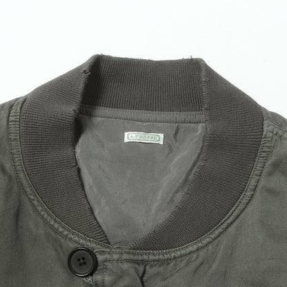 25AW ヴィンテージ加工 シルクコットン ボンバージャケット (Vintage Silk Bomber Jacket)