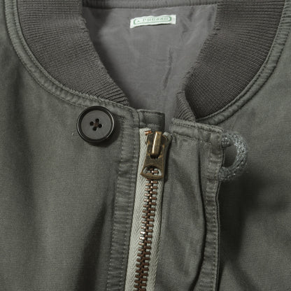 25AW ヴィンテージ加工 シルクコットン ボンバージャケット (Vintage Silk Bomber Jacket)