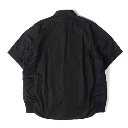 24SS 切替 コットンポプリン ショートスリーブ シャツ (Cotton Poplin Shirt)